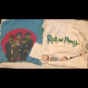 Gorillaz & Rick and Morty Shirts